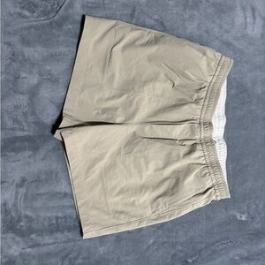 Lululemon 5 inch men’s Tan Shorts